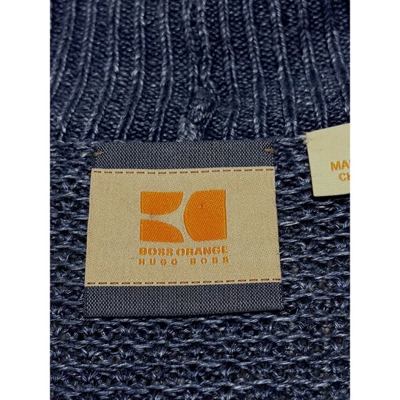 Hugo Boss Mens Linen Cardigan XL Shawl Collar Pockets Fisherman 100% Linen - Picture 6 of 11